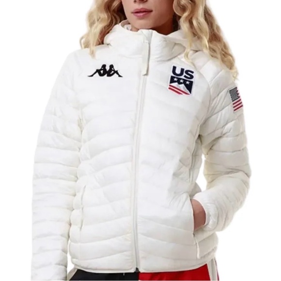 Kappa Jackets & Blazers - US Ski Team Kappa White Ski & Snow Jacket